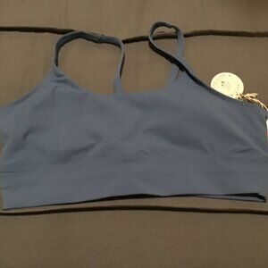Vuori Sports Bra – Blue – Strappy Back – Lightweight Activewear – NWT